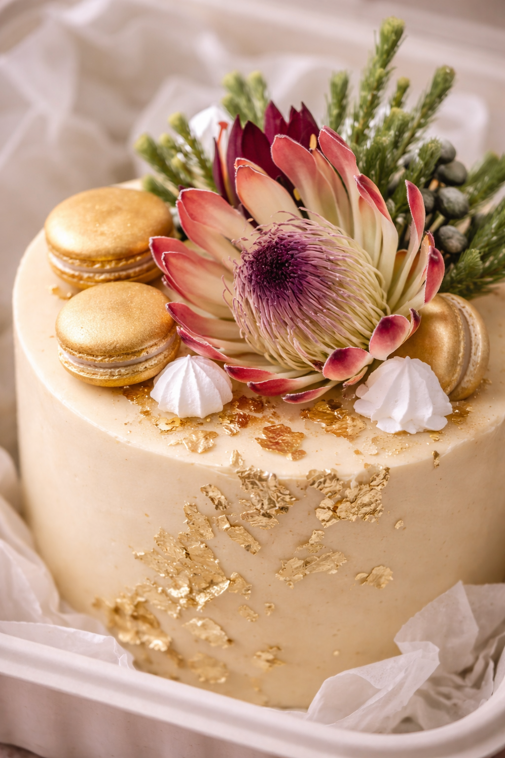 Frosted Affair Protea Bento Cake - Frosted Affair Cape Town