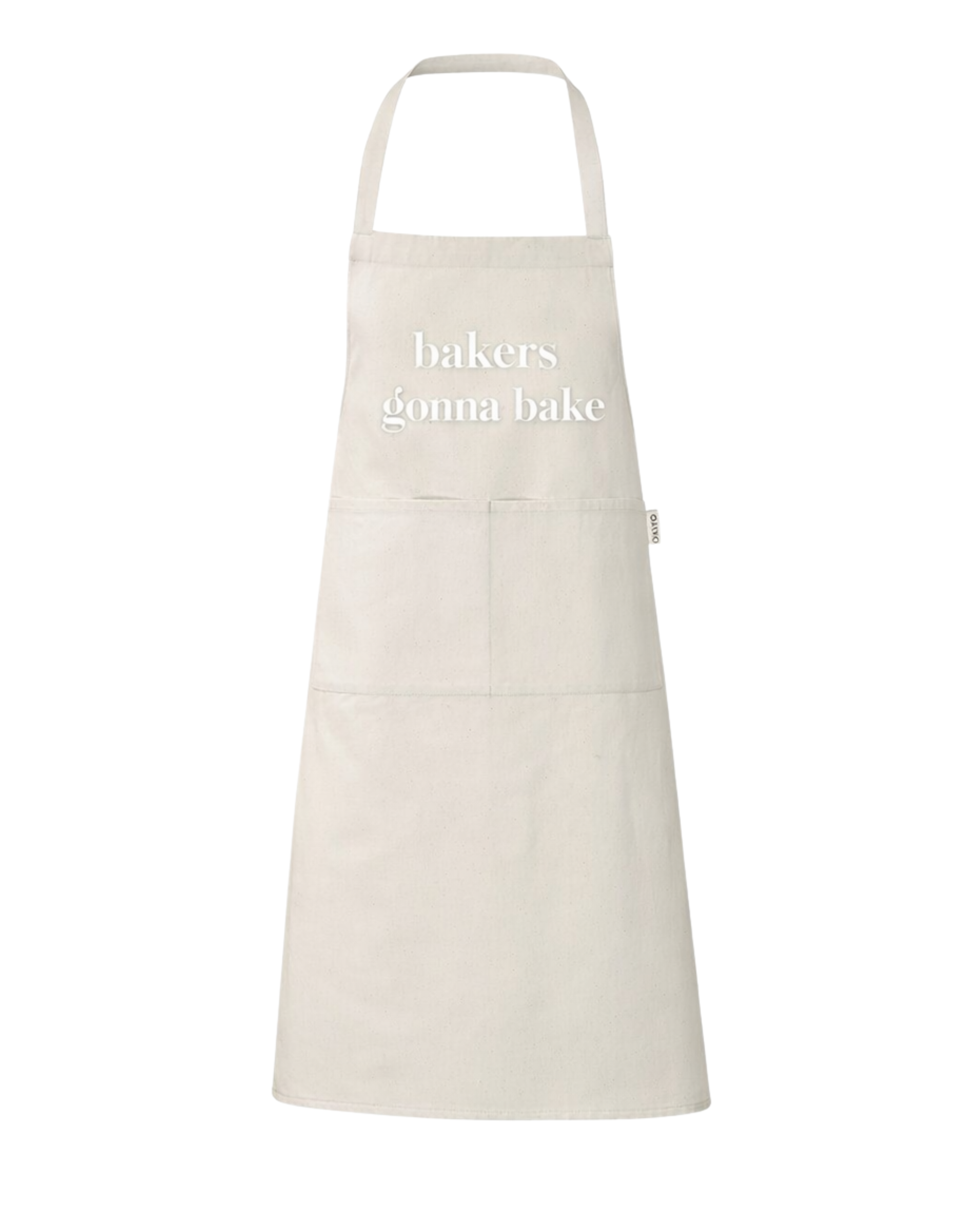 Natural Beige Pure Cotton Apron Bakers Gonna Bake - Adult - Preorder - Frosted Affair Cape Town