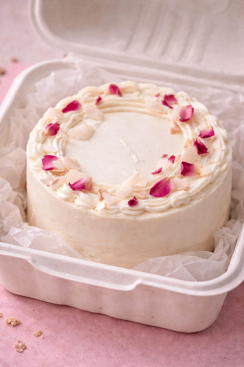 Frosted Affair Rose Petal Vanilla Bento Cake - Frosted Affair Cape Town