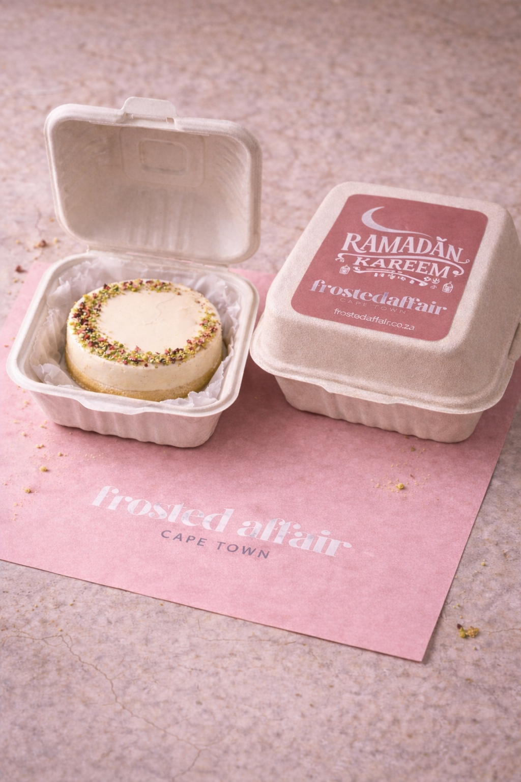 Ramadan Bento Cake – Pistachio & Rose Edition - Frosted Affair Cape Town